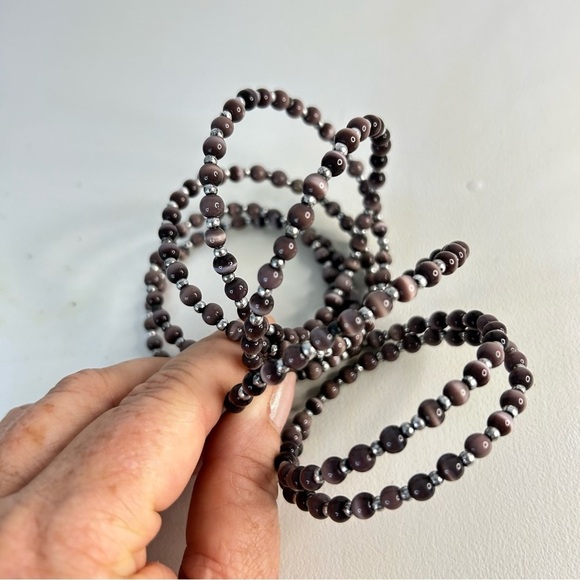 Cat’s Eye Beaded Coil Wrap Bracelet - Picture 5 of 5
